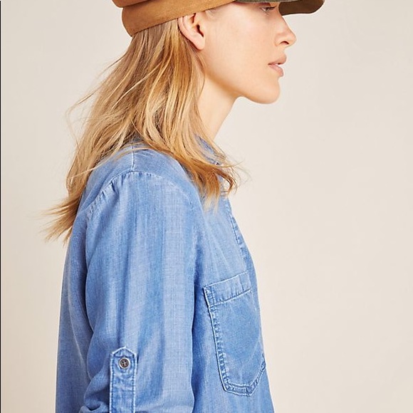 Cloth & Stone Chambray Utility Buttondown - Picture 3 of 6